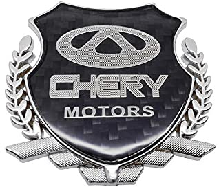 PartyUnix 3D Metall Embleme Sticker Auto Körper KofferraumtüR Chrom Abzeichen Dekoration für Chery Tiggo 2 3 5 T11 QQ A3 A5 E3 EQ X1 QQ3EV 3X E5 A1 V5 ARRIZO 3 5 7 ufkleber Logo,B