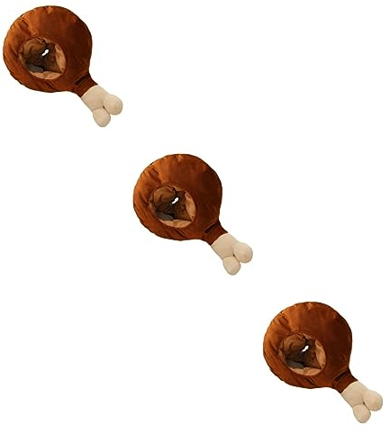 Toyvian 3 Stk Große Hühnerkopfbedeckung Beweglicher Hühnerhut Plüsch Truthahnmütze Truthahn-huhn-kostüm-kopfbedeckung Gerösteter Truthahnhut Für Herren Kind Geschenktasche Foto Polymer-ton