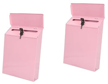 Uonlytech 2 Stück Briefkasten Mit Schloss Vintage-Briefkasten Wohnaccessoire Antiker Briefkasten Innen-Briefkastenhalter Vintage-Wandbriefkasten Wetterfester Briefkasten