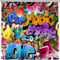 ANHOPE Bunte Hippie Urban Graffiti Duschvorhang Wasserdicht Anti-schimmel Polyester Stoff Duschvorhänge 180 x 180 cm Shower Curtains Waschbar Bad Vorhäng für Badzimmer mit 12 Haken