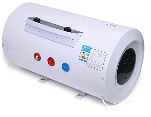 Elektro Horizontal Boiler Warmwasserspeicher, Flacher horizontaler intelligenter Warmwasserspeicher,Mit Handbrause,Vollautomatische Steuerung,Vier Sicherheitsvorrichtungen,Wasserboiler, 120L