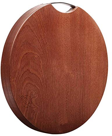 Tagliere da chef a scacchi, piccolo e rotondo, per tritare e coltelli a dondolo, in legno, a prova di muffa, per uso domestico, cucina in legno e pannello durevole