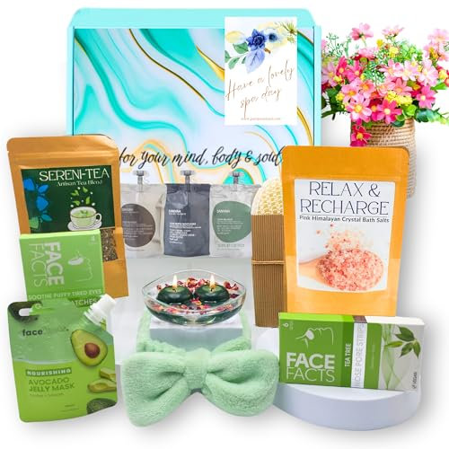 SPA DAY Self Care Geschenke für Frauen, Geschenkbox für Frauen, Spa Geschenkbox, Entspannung Geschenk für Frauen, Geburtstag Verwöhnkorb, Verwöhn-Geschenkbox für Sie (CLASSIC)