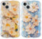 Buoluoioir 2 Pezzi Cover per Apple iPhone 15 6,1,Fiore Lindo Patrón Custodia Motivo Aesthetic Disegno Morbida Silicone Cellulare Protection Case per Donne,2