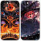 PBNDJVG 2 Stück Handyhülle für iPhone 12 Hülle 6.1'', Anime Cartoon Naruto Uchiha Itachi Sasuke Muster Schutzhülle Jungs Case Schutz der Linse Design Silikon TPU Cover Stoßfest, Schwarz