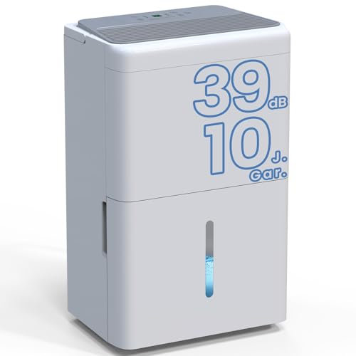 Newentor Deshumidificador eléctrico, Capacidad de Extracción 20 L/d, Antihumedad y moho, Depósito extraíble 3.4 L, 1200 CFM, Filtro Antipolvo extraíble, Cobertura hasta 50 m², Temporizador 24h