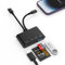 4-IN-2-SD-Kartenleser für iPhone iPad, SD-TF-Micro-SD-Kartenleseradapter mit SD-Micro-SD-Typ-C-USB-A-Anschlüssen, USB-C-Speicherkartenleser für iPhone 16/15, weitere USB-C-/Typ-C-Geräte Card Reader