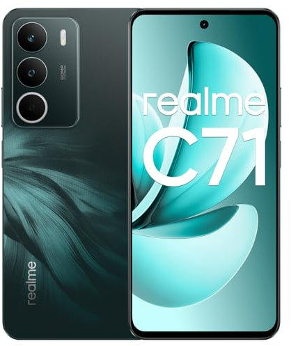 realme C71 4G Smartphone, écran 6,67 Pouces 120 Hz, Batterie 6 000 mAh, 6 Go + 128 Go, Appareil Photo 50 Mpx, Chipset Octa-Core T7250, Hibou Forestier, sans Adaptateur