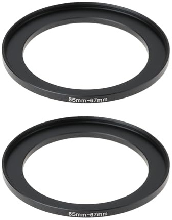 The Lord of the Tools 2 Unidades Adaptador Anillo Filtro Cámara (55 Mm-67 Mm) de Aluminio para Lentes DSLR Y Filtros ND UV CPL E IR.