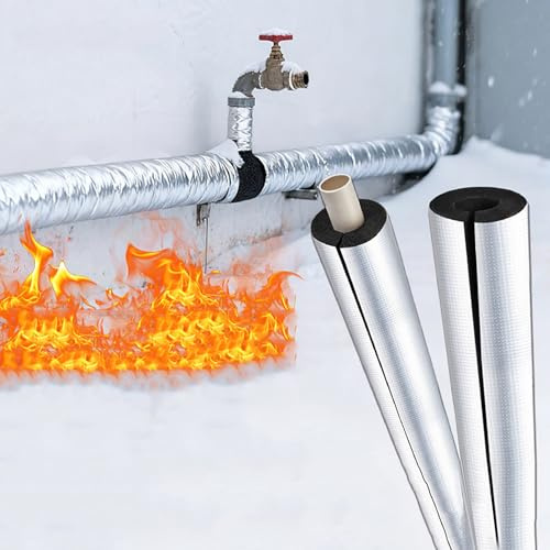 Rohrisolierung, Frostschutz-Rohrisolierung für Den Außenbereich (22–291 mm), Selbstklebende Aluminiumfolie, 50 mm Dick Heizungsrohr Isolierung, Flammhemmend(22mm)