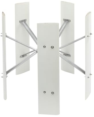 Éolienne à 5 feuilles - 24 V - Axe vertical - Générateur d'énergie éolienne 100 W - Pour l'alimentation en énergie solaire éolienne - Pour les ménages complémentaires, les bateaux, les pavillons, les