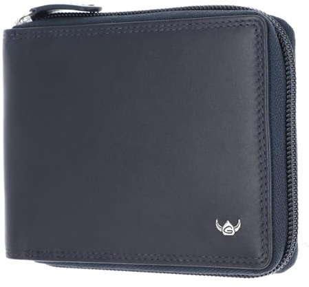 Golden Head Leder Geldbörse Polo RFID Protect RV-Scheintasche 1367 Marineblau dunkelblau