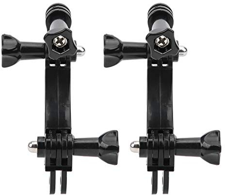 XUXHOU 2 Sets Helmet Extension Arm, Curved Bracket for Selfie Sports Camera, with Multiple Adjustable Arms, for Camping Riding Accessory