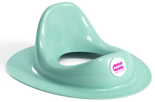 OKBABY Ergo - Riduttore per WC con Seduta Ergonomica e Confortevole - Azzurro