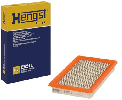 HENGST - Luftfilter E521L - Luft-Filtereinsatz für KFZ | Hochwertiger Motorluftfilter für Otto- oder Dieselmotor - Schutz für Motoren - Wasserbeständig