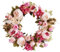 Yokoke Pfingstrosen-Kranz mit Rosen, 40,6 cm, handgefertigt, Vintage, künstliche Blumen, Girlande, Kranz, schöne Seide für Frühling und Sommer, Kranz, Display (Pink)