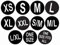 Price stickers 13mm größe aufkleber, l/xl, schwarz, 40