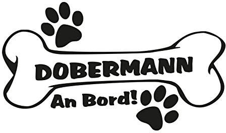 Plott Aufkleber Hundeknochen Dobermann An Bord Pfote Hund Knochen Sticker