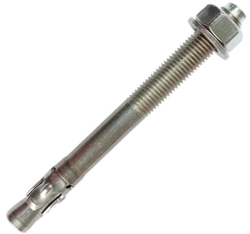PRIOstahl® Pernos de anclaje de acero inoxidable V2A, tornillos de anclaje para cargas pesadas (M10 x 120 mm, 25 unidades)