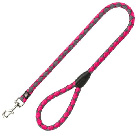 TRIXIE Hundeleine Cavo Leine L–XL, 1,00 m ø 18 mm in fuchsia/grafit - kurze Führleine für den Hund mit guter Kontrolle - für große bis sehr große Hunde - 144211