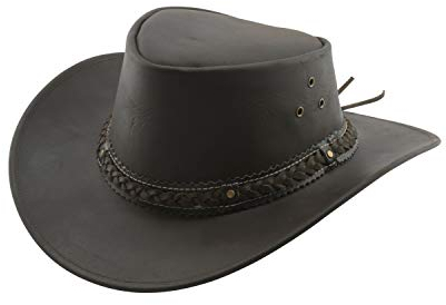Black Jungle ARAMAC Lederhut Cowboyhut Australienhut Hut braun L
