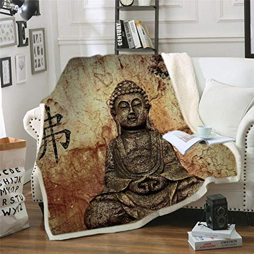 Kühle Decke Männer Frauen Druck 3D Statue Buddha T Heiße Art Streetwear Lange Wurf Warme Decke