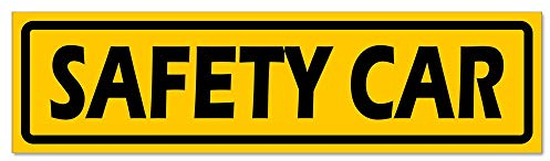 Kiwistar - Autoaufkleber - Safety Car invertiert - Hinweis Aufkleber Sticker für Auto, Kfz, Fahrrad, PKW, LKW