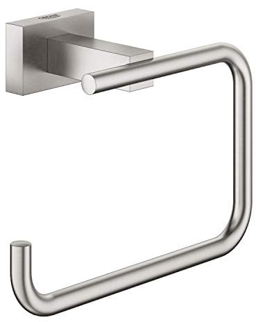 GROHE Essentials Cube | Badaccessoires - WC-Papierhalter | ohne Deckel | supersteel | 40507DC1