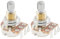 Musiclily Pro Brass Thread Mini Metric Sized Control Pots A25K Aduio Taper Potentiometers for Guitar (Set of 2)