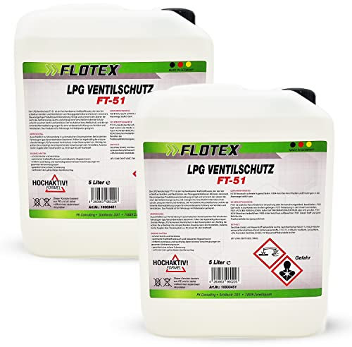 Flotex Permanent LPG Ventilschutz, 2 x 5L Additiv Gas Ventil Schutz