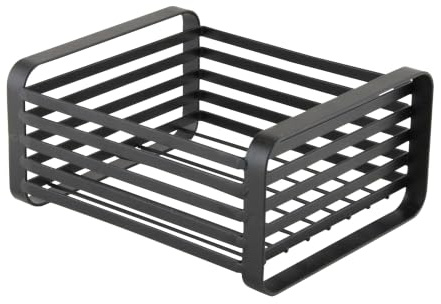 apollo THE HOUSEWARES BRAND Flat Iron Napkin Holder, Kitchen Serviette | Organiser, 17x10x20cm, Black, Modern Design for Home or Restaurant Dining
