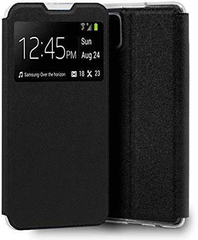 Tumundosmartphone Cover Libro Supporto con Finestra per Samsung Galaxy A12 Colore - Nera