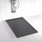Shower Online Plato de ducha Resina FLOW - 70x160 - Textura Pizarra - Antideslizante - Todas las medidas disponibles - Incluye Rejilla Color Antracita y Sifón - Antracita RAL 7011