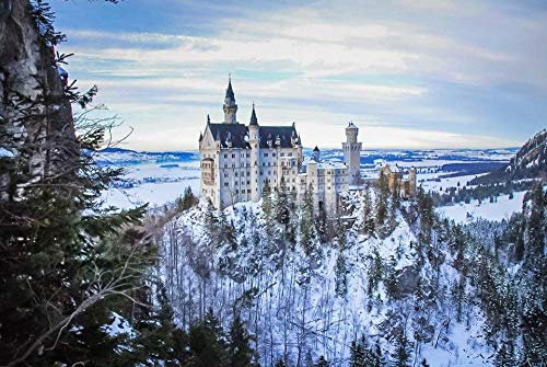 LWOHDKHK Diamant Painting Kinder 5D Diamond Painting Kits, Schloss Neuschwanstein DIY Malen Nach Zahlen Erwachsene Diamant Malerei Geburtstagsgeschenke