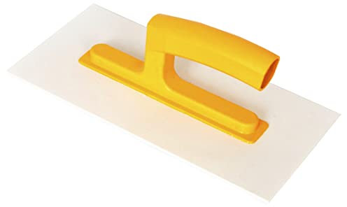 Proper Tools Finishing Plastic Trowel - 1 PC of 140x280mm -Thickness 3mm - for Smoothing Texturing Rendering Plastering - Plastic Handle - DIY - TLTY-0327G3