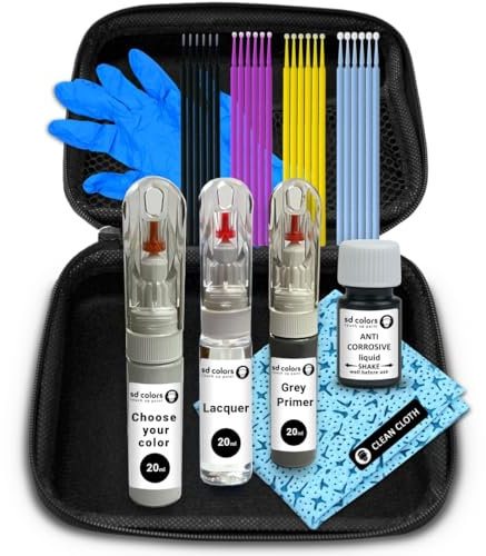SD COLORS JET BLACK 668 compatible with BMW New Touch Up Paint Pen REPAIR KIT 20 ML SCRATCH CHIP BRUSH COLOR CODE 668 JET BLACK (PAINT+PRIMER+LACQUER)