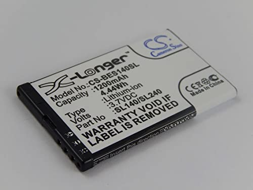 vhbw Akku Ersatz für Doro RCB01P04, 380128 für Handy Smartphone Telefon (1200 mAh, 3,7 V, Li-Ion)