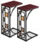 Yaheetech 2PCs Small Side Table, C Shaped End table, Under Sofa Table, Snack Coffee Table for Living Room
