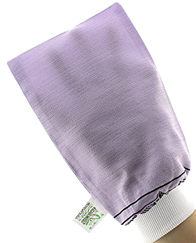 Peelinghandschuh Exfoliating Gloves Kese Hamam Peelinghandschuh, peeling körper, peeling gesicht, körperpeeling damen, peeling handschuh seide (Peelinghandschuh Lila (dünn, für sensible Haut))