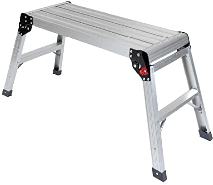 Güde Alu Arbeitsplattform, Arbeitstritt, Trittleiter, Trittbank GAAP 760, bis 150 kg, 760x300 mm, Podest klappar, Arbeitsbühne