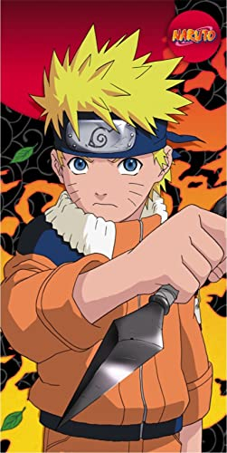 arlis Drap De Plage Naruto Ou Serviette De Bain Naruto 70 X 140 Cm (Drap de Plage Naruto Rouge)