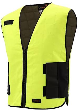 ZCBYBT Adjustable Cooling Vest for Men Women Summer Cool Vest Heat Relief for Hot Weather Working,Yellow,One Size