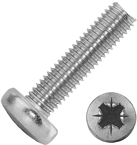 Techtanium Linsenkopfschrauben M2 x 3 mm mit Kreuzschlitz (Z) aus Edelstahl A2 (5 Stück) | Rundkopfschrauben | Linsenschrauben | DIN 7985