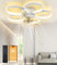 Nalezuns Deckenleuchte mit Ventilator, LED Deckenventilator mit Beleuchtung, Modern LED Dimmbar Deckenleuchte mit Ventilator und Fernbedienung Leise für Wohnzimmer Schlafzimmer Esszimmer