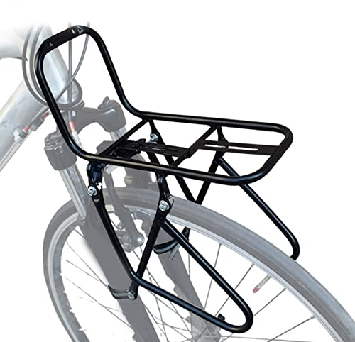 WOOXGEHM Porte Bagages Avant pour Vélo, Porte Bagages en Acier, 25 X 15 X 15 cm, Porte Bagages Avant pour Vélo, Porte Bagages, Porte Bagages Avant pour Vélo de Montagne(Noir)