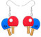 NEWEI Acryl Baseball Fußball Ohrringe Baumeln Basketball Fußball Schmuck Für Damen Mädchen Sport Liebhaber (Tischtennisschläger)