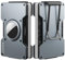 VULKIT Airtag Porte Carte Homme avec Pince à Billets Portefeuille Metallique Porte Carte Femme RFID Anti Piratage Porte Carte Bancaire Rigide, Gris Sidéral