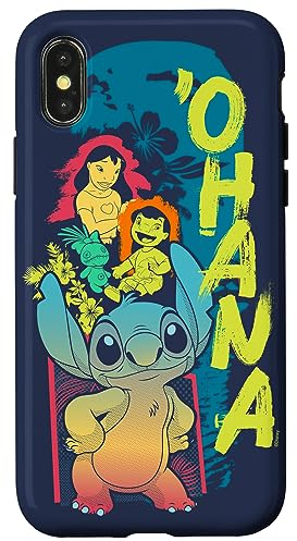 Hülle für iPhone X/XS Disney Lilo & Stitch Beach Vibes with Nani & Scrump 'Ohana