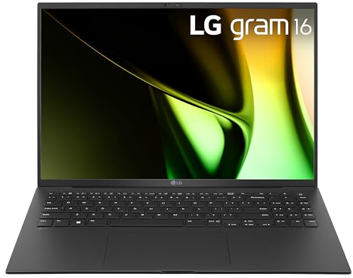 LG gram 16-inch Lightweight Laptop, Intel Evo Edition - AI-enabled Intel Core Ultra 7 Processor, Windows 11 Home, 16GB RAM, 2TB SSD, Black