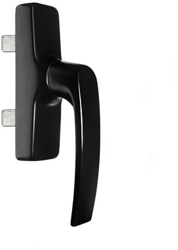 Sivenci - Manilla Abatible de Aluminio | Cremona Cuadrada Serie Europea | Maneta Apertura Interior 2 Palas | 177 x 34 x 64 | Color Negro | Derecha